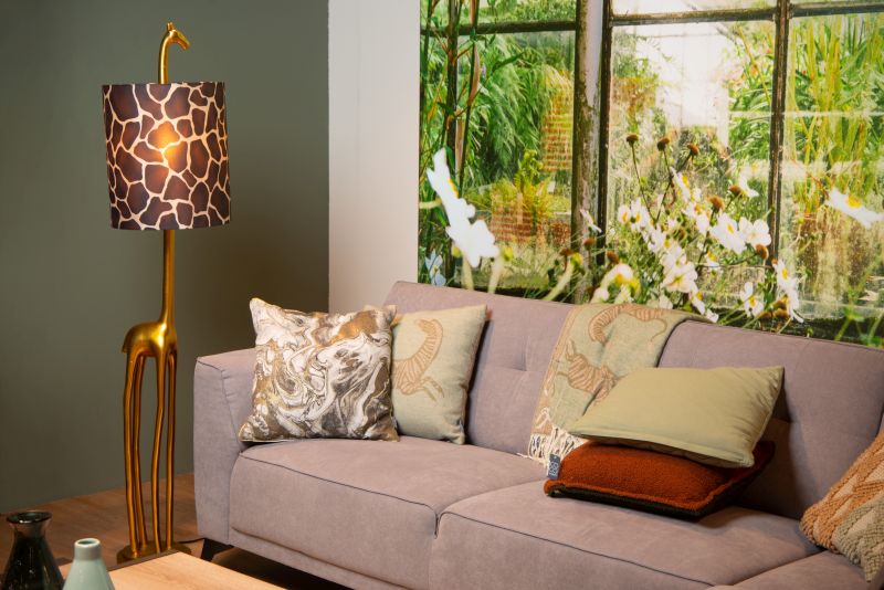 Lucide EXTRAVAGANZA MISS TALL - Stojacia lampa - Ø 31,5 cm - 1xE27 - Matt Gold / Mosadz